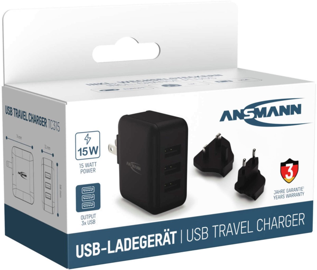 Ansmann - USB Reisstekker - TC315