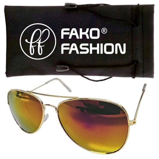 Fako Fashion® - Piloten Zonnebril - Pilotenbril - Piloot Zonnebril - Heren Zonnebril - Dames Zonnebril - Goud - Mercury