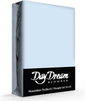 Day Dream hoeslaken - strijkvrij - katoen - 90 x 200 -Lichtblauw