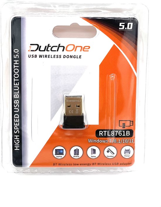 Bluetooth Adapter USB 5.0 - Bluetooth Receiver - Bluetooth Ontvanger - Bluetooth USB Adapter - Bluetooth Dongle - DutchOne