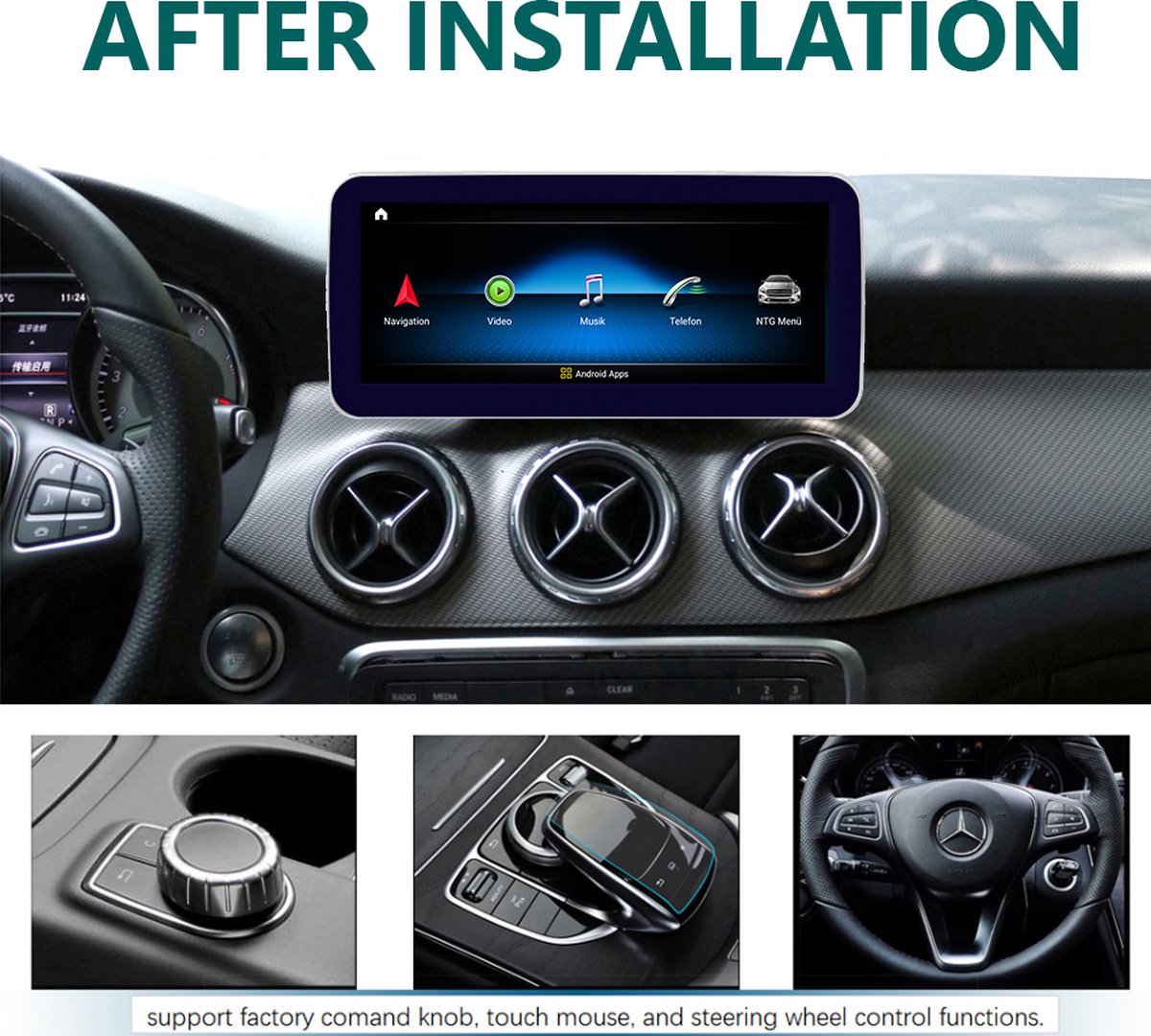 Kit voiture Mercedes CLA navigation 2011-2015 android 10 usb sans