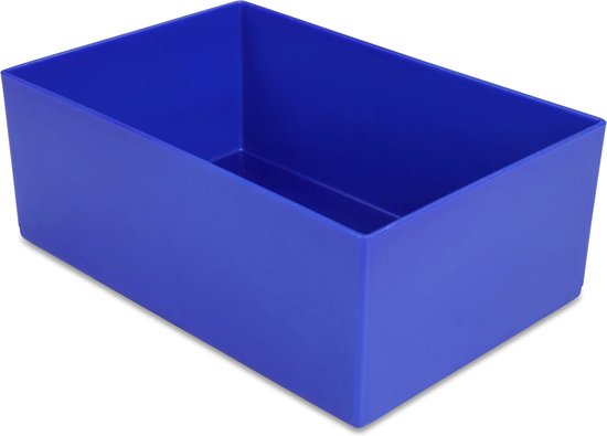 Foto: Sorteerbakje materiaalbakje inzetbakje onderdelenbakje 16 2 x 10 8 x 6 3 cm lxbxh kleur is blauw verpakt per 5 stuks 