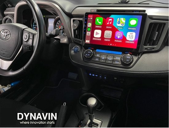 Dynavin Navigatie Toyota Rav4 2013– 2018 Carplay en Android auto carkit touchscreen android 13 ook geschikt voor iphone