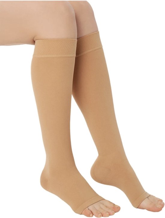 RelaxSan 550L (Zwart, 4) Sokken zonder elastiek Heren Dames, Kniekousen