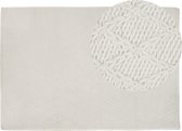 ERZIN - Laagpolig vloerkleed - Wit - 160 x 230 cm - Wol