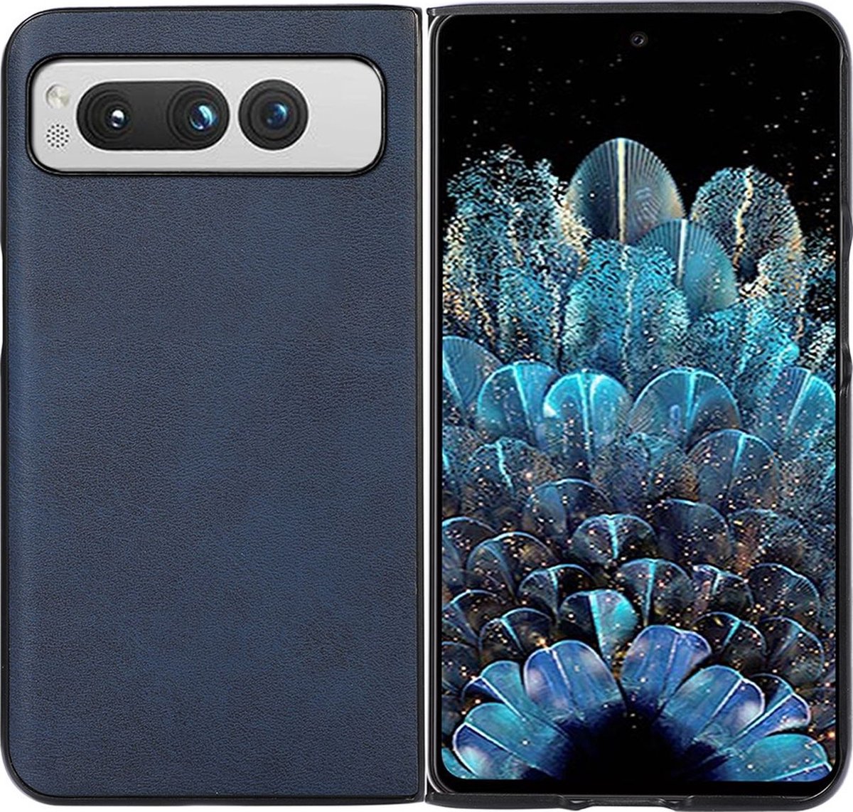 Mobigear Hoesje geschikt voor Google Pixel Fold Telefoonhoesje Hardcase | Mobigear Excellent Backcover | Pixel Fold Case | Back Cover - Blauw