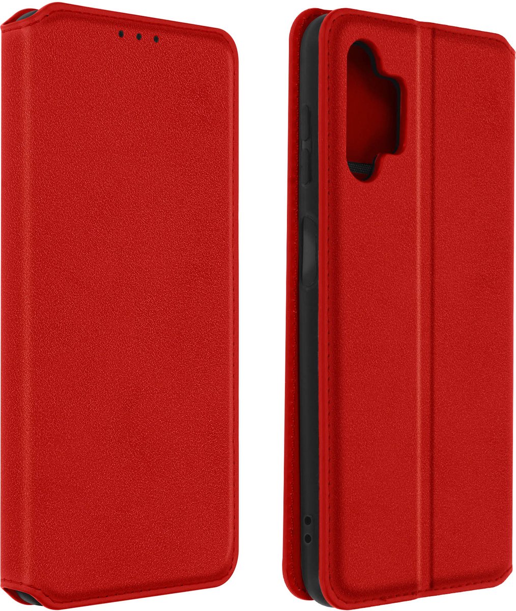 Cover Geschikt voor Samsung A13 5G en A04s Flip Kaarthouder Video Support Rood