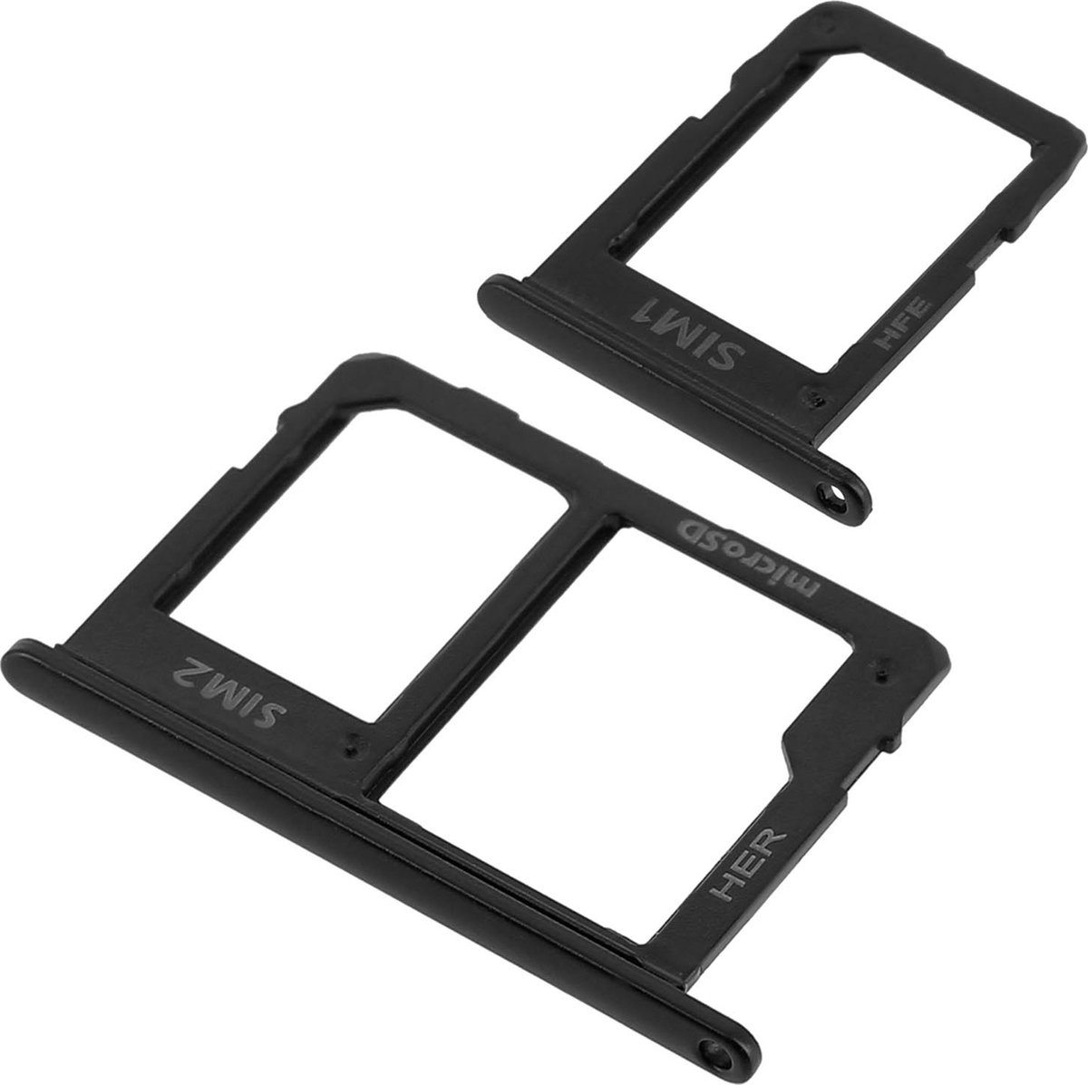 Avizar Micro SD- en SIM-kaarthouder Geschikt voor Samsung Galaxy J6 0, Zwart