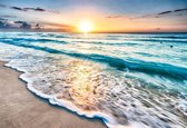 Papier peint Coucher de soleil sur la plage | V8 - 368 cm x 254 cm | Polaire 130gr / m2