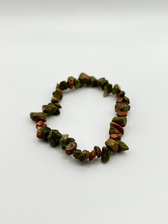 Unakiet Edelsteen Split armband (groen/rood) | bol