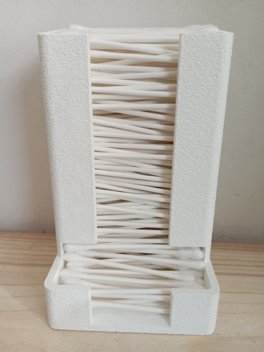 Wattenstaafjes Dispenser - Wattenstaafjeshouder - RI Design - Wit - Modern - Luxe - Uitstraling - Handig