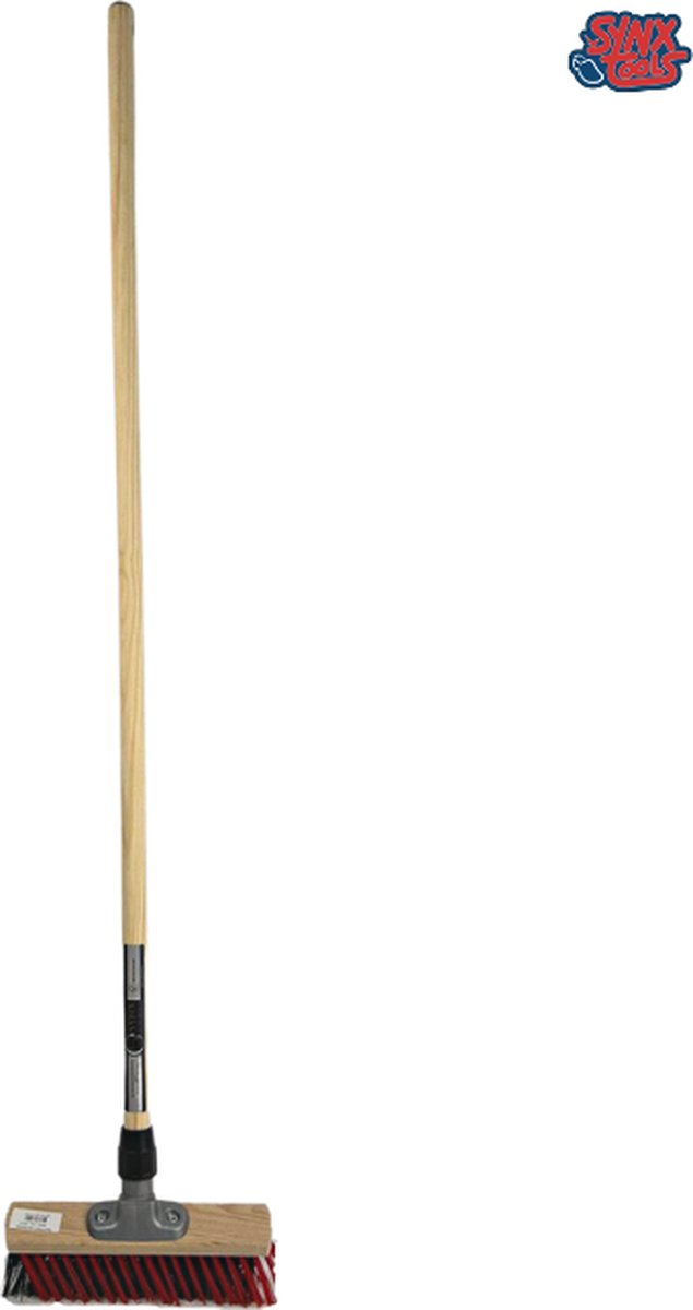 KOTARBAU® Bezemkop - Straatbezem - 65 cm - Veegbezem - Buitenbezem - Harde Nylonborstels - Tuinbezem - Stevige Straatbezem - Harde Bezem voor Buiten - met Steel - Hout - PVC