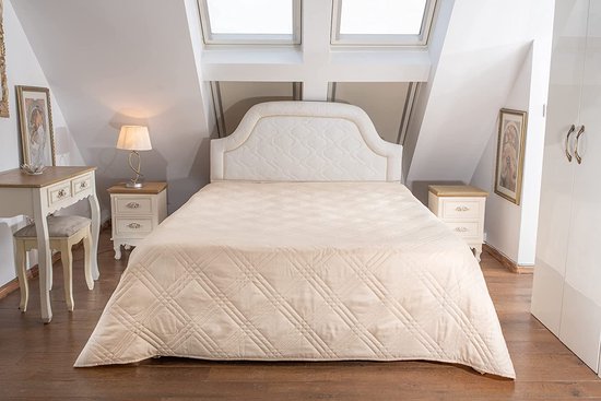 Couvre-lit DENIZ de luxe Oneiro Taupe - 220x240 cm - couvre-lit 2 personnes  - beige 