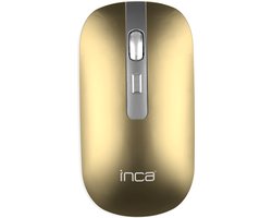 Inca IWM-531RS - Draadloze Muis - Bluetooth 3.0 & 5.1- Oplaadbaar - 800-1600 DPI - Geel