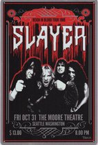Wandbord Muziek Concert - Slayer Reign In Blood Tour 1986