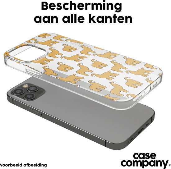 Case Company® - Coque Samsung Galaxy S23 avec cordon - Alpacas - Coque de téléphone avec cordon Zwart - Protection sur tous les côtés et sur le bord de l'écran