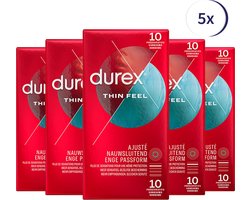 Durex Condooms Thin Feel Close Fit 10st - 5 Stuks - Voordeelverpakking