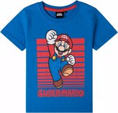 Behoort Plantage Verward zijn Super Mario Bross T-shirt - Kleur Koningsblauw - 100% Katoen. Maat 128 cm /  8 jaar. | bol.com