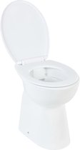 vidaXL - Toilet - verhoogd - 7 - cm - soft-close - randloos - keramiek - wit