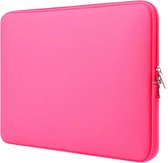 Laptop sleeve Waterdichte laptoptas - Dubbele Ritssluiting - Soft Touch - Laptophoes - 14,6 inch - Extra bescherming donker roze