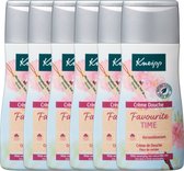 Kneipp Crème Douchegel - Favourite Time - Kersenbloesem - Zeepvrij - Grootverpakking - Voordeelverpakking - 6x200 ml