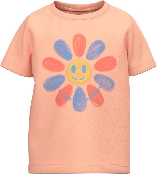 Name it Kinderkleding Meisjes Oranje Tshirt Fransine Peach Nectar - 92