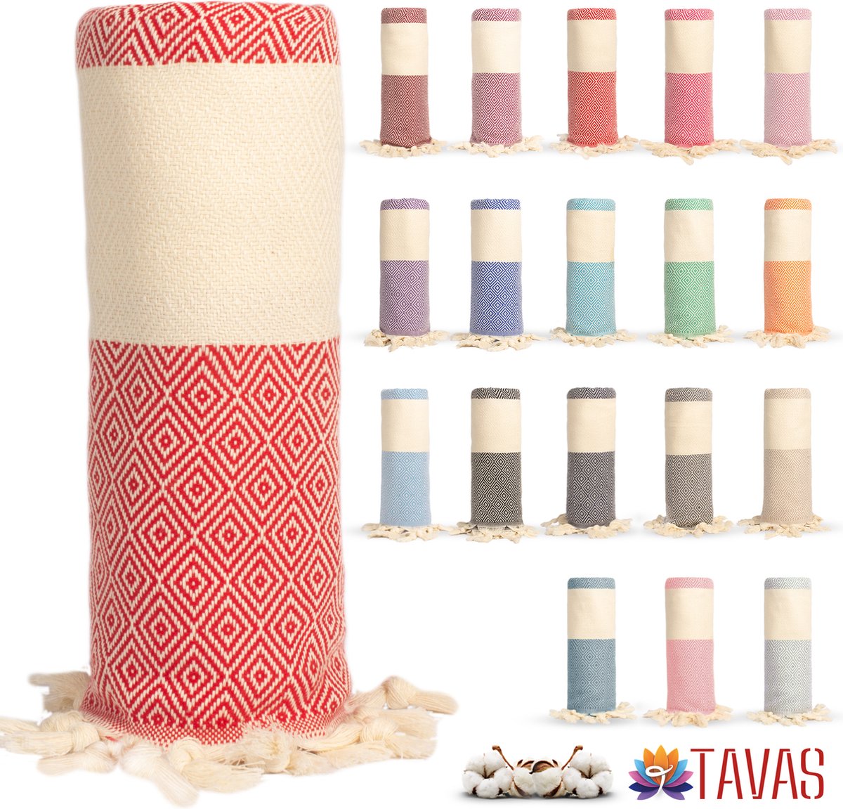 Tavas Hamamdoek Rood Strandlaken %100 Katoen XL Saunalaken 100 x 180 cm Badhanddoek Groot Douchelaken Dames Hotel Handdoek Pestemal Fouta Pareo Yoga Deken Heren