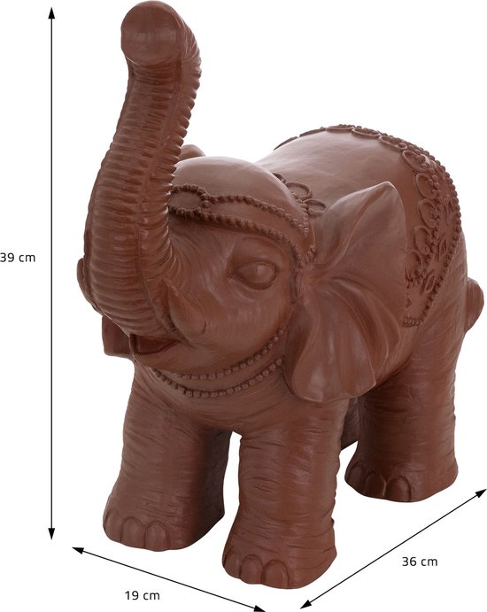 Figurine Deco Éléphant 36x19x39 cm Marron de ML- Design