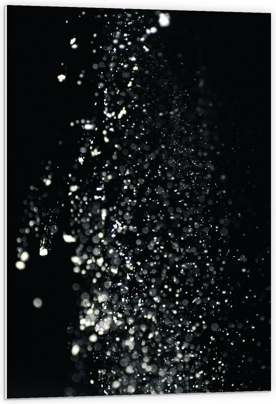 PVC Schuimplaat- Zwarte Achtergrond Vol Zilver Glitter - 60x90 cm Foto op PVC Schuimplaat