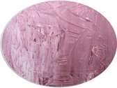 PVC Schuimplaat Ovaal - Patroon in Roze Wand - 68x51 cm Foto op Ovaal (Met Ophangsysteem)