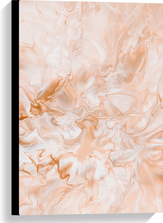 Canvas - Mix van Beige en Oranje Kleuren - 40x60 cm Foto op Canvas Schilderij (Wanddecoratie op Canvas)
