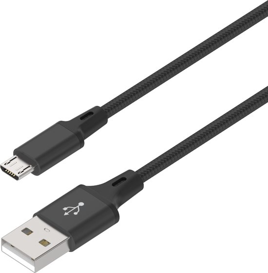 Câble Micro USB 1M, Nylon Tressé Compatible avec les Appareils Android,  Samsung Galaxy... | bol.com