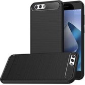 Geborstelde TPU Cover - Asus Zenfone 4 5.5 ZE554KL - Zwart