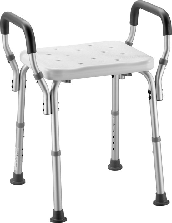 Douchekruk met zachte armsteunen en douchekophouder In hoogte