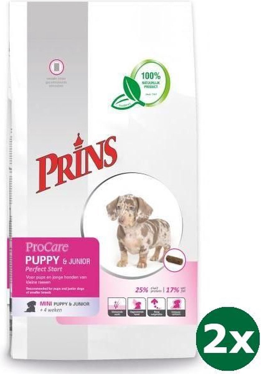 2x3 kg Prins procare mini puppy / junior hondenvoer