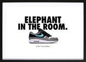 Elephant In The Room (50x70cm) - Wallified - Tekst - Zwart Wit - Poster - Wall-Art - Woondecoratie - Kunst - Posters