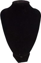 Collier display hals fluweel - 36 cm - zwart