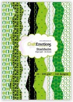 CraftEmotions Paper pad Stockholm - groen 24 vl A5 14,8x21CM (02-23)