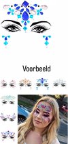 Akyol - Gezichtsjuwelen – gezichtsteentjes - gezicht glitters - tomorrowland – carnaval- plak diamantjes- diamantjes voor gezicht - bohemian feest - bohemian – festival – gezichtsdecoratie – feest – decoratie - sticker - stickervel -glitters gezicht