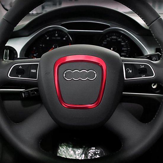 minimum binnenvallen Imperial checken)Auto Auto Stuurwiel Decoratieve Ring Cover Trim Sticker Decoratie  voor Audi... | bol.com