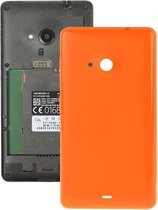 Heldere oppervlak effen kleur plastic batterij achterkant voor Microsoft Lumia 535 (oranje)