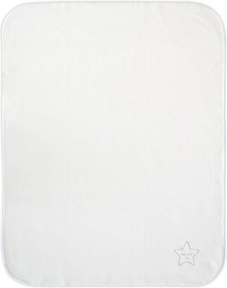Lorelli Fleece White Star 75x100cm Wiegdeken