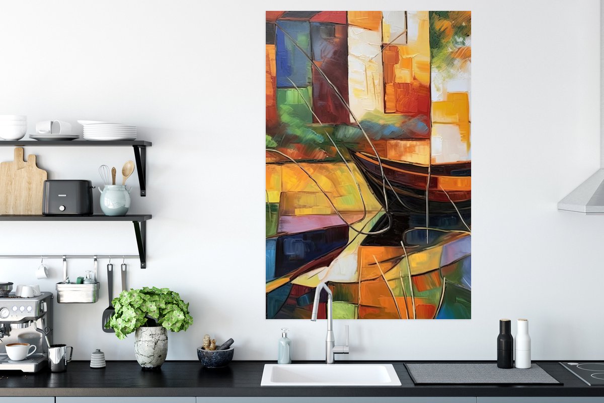 Poster Abstract - Kunst - Boot - Kleuren - 80x120 cm