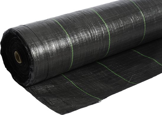 Gronddoek - worteldoek Europese top kwaliteit 1,05M breed x 100M lang; totaal 105M² inclusief 100 gronddoekpennen