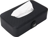 Universal Car Facial Tissue Box Case Holder Tissue Box Fashion en Simple papieren servetzak met servet (zwart)