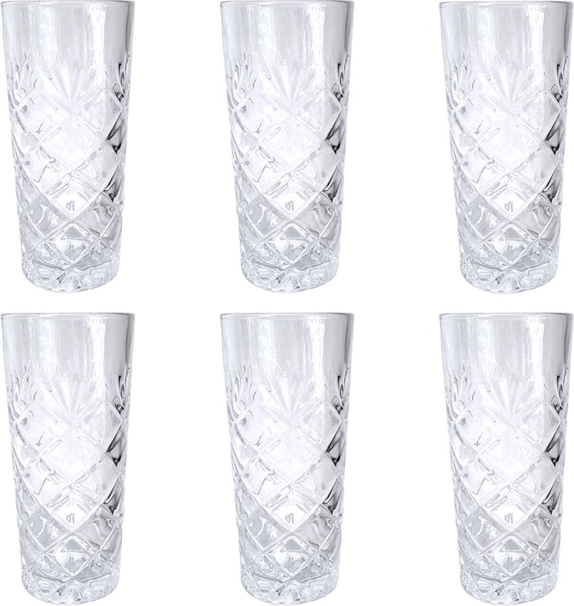 Glasmark KROSNO, 300ml, Set van 6 stuks, Longdrinkglazen, Drinkglazen, Highball glazen, Waterglazen, Cocktailglazen, Ideaal voor thuis, restaurant en feesten, Klassieke vorm