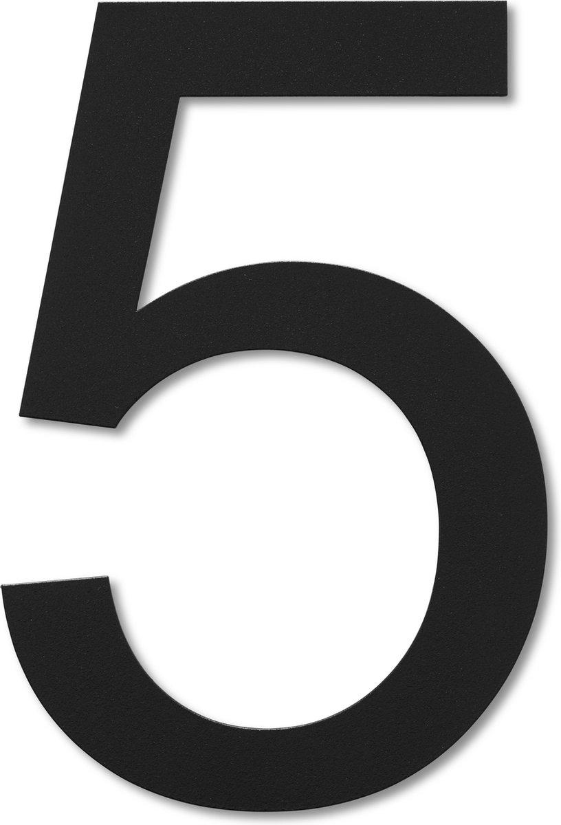 LIROdesign – Huisnummer nr.5 XL – Huisnummer zwart – Huisnummerbord