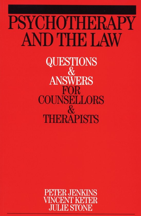 Psychotherapy and the Law - cover