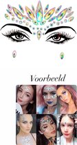 Akyol - Gezichtsjuwelen – gezichtsteentjes - gezicht glitters– diamantjes – carnaval- plak diamantjes- diamantjes voor gezicht - bohemian feest - bohemian – festival – gezichtsdecoratie – feest – decoratie - sticker - stickervel -glitters gezicht