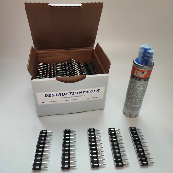 1000 Stahlnägel und 2 Brennstoffzellen für Pulsa 700 - 30 mm